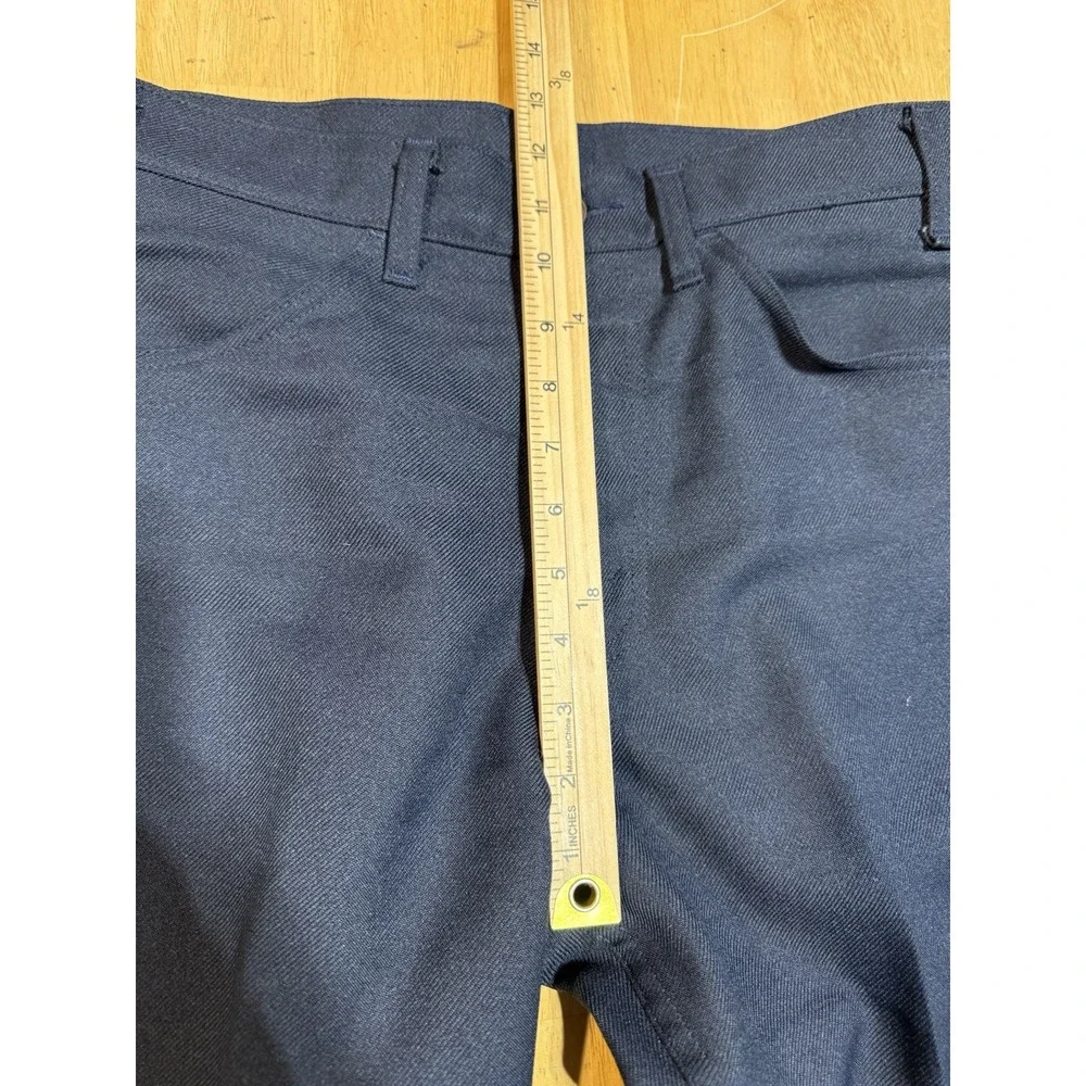 Vintage 1993 Levi's Action Slacks 34x32 Black Bootcut USA Polyester Mens